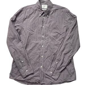 Billy Reid Brown Plaid Long Sleeve Button Down Shirt Medium Men's Office Casual